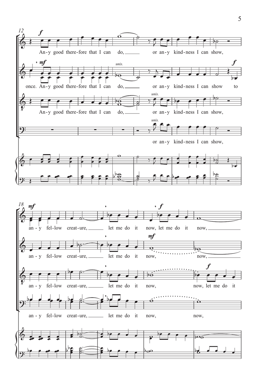I Shall Not Pass This Way Again 4-Part scores gallery preview page 4