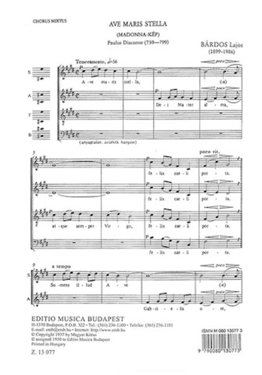 Ave Maria Stella 4-Part scores gallery preview page 1