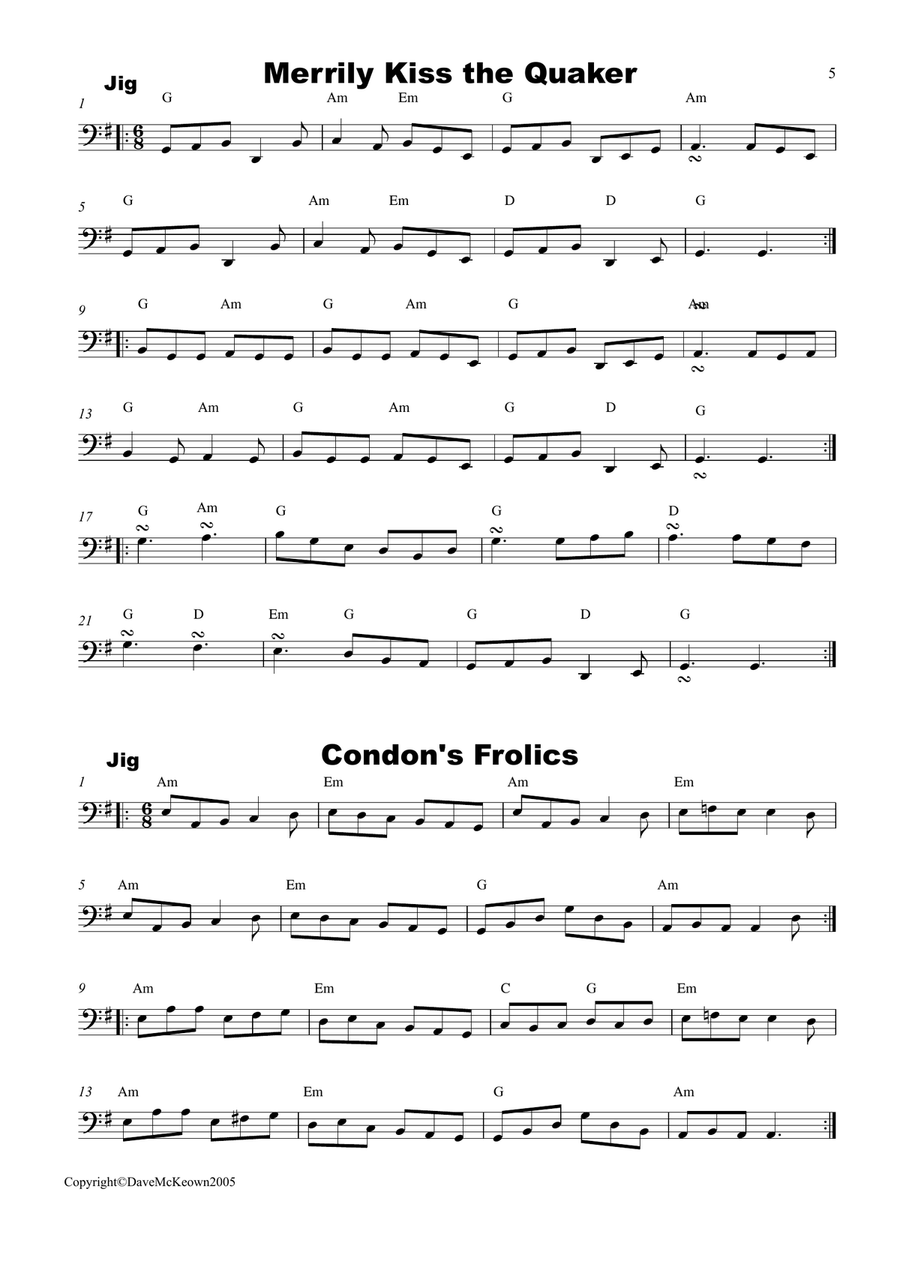 Irish Dance Music Vol.1 for Cello; 40 Jigs, Reels, Hornpipes and more.... Cello Solo scores gallery preview page 5