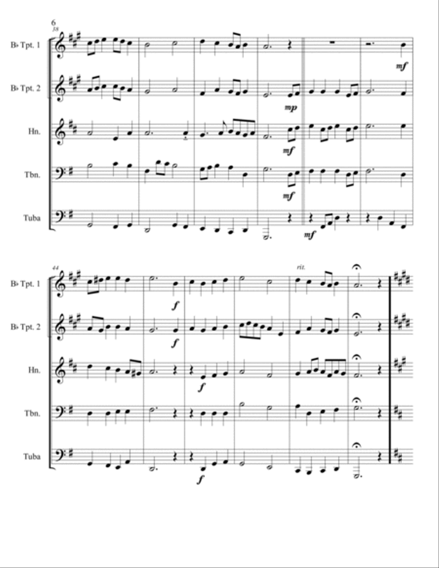 Adriaen Suite Brass Ensemble scores gallery preview page 6
