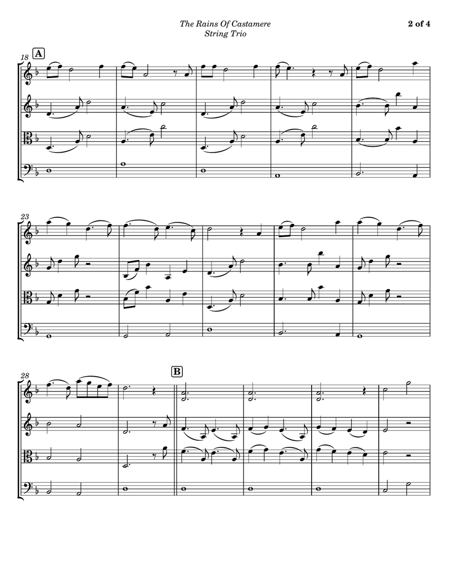 The Rains Of Castamere String Trio scores gallery preview page 2