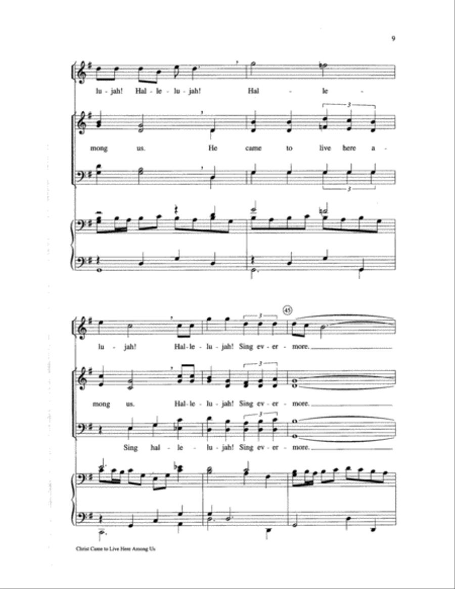 Christ Came to Live Here Among Us Choir scores gallery preview page 9