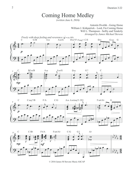 Coming Home Medley - Solo Piano image number null