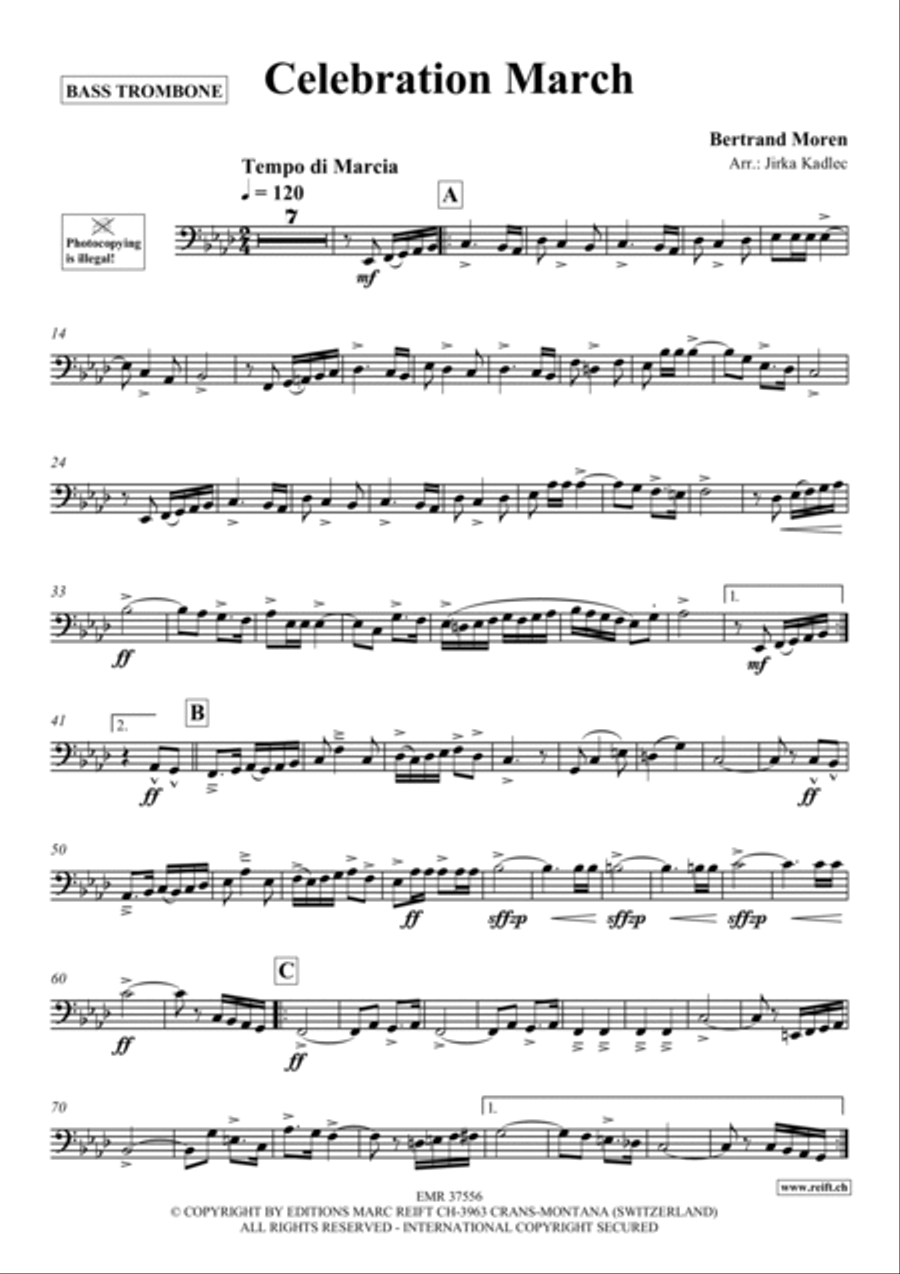 Celebration March Trombone scores gallery preview page 2