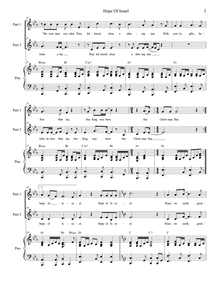 Hope Of Israel 2-Part scores gallery preview page 3