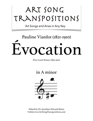 VIARDOT: Évocation (transposed to A minor)