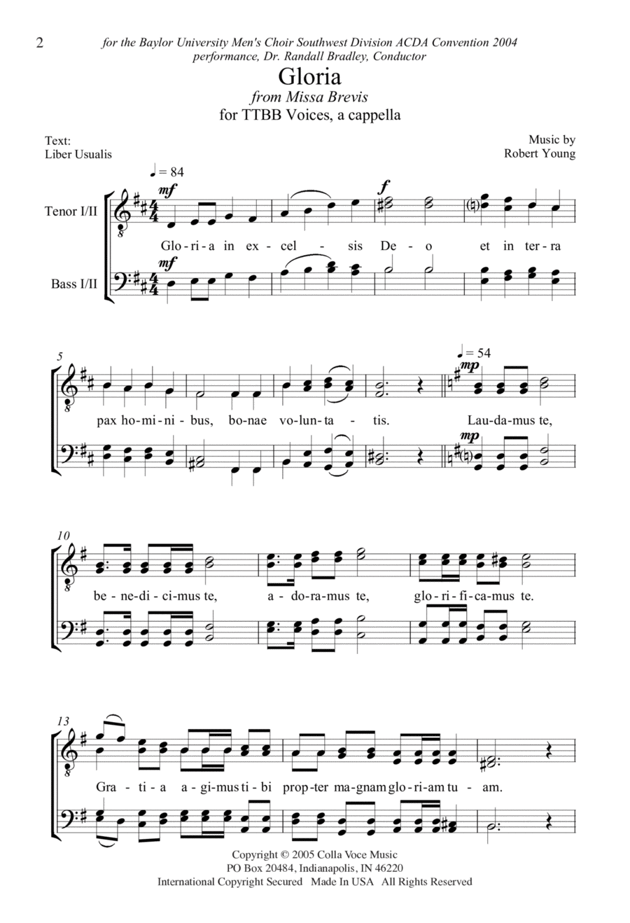 Gloria TTBB scores gallery preview page 1