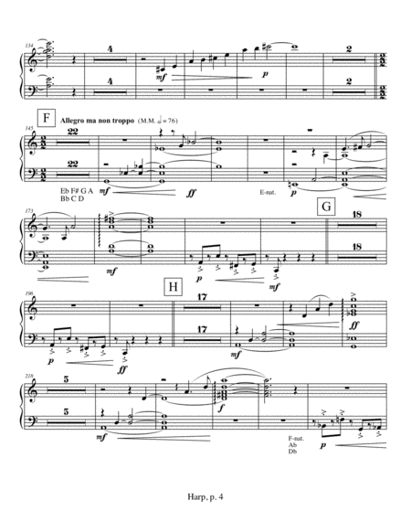 Violin Concerto (2009) Harp part