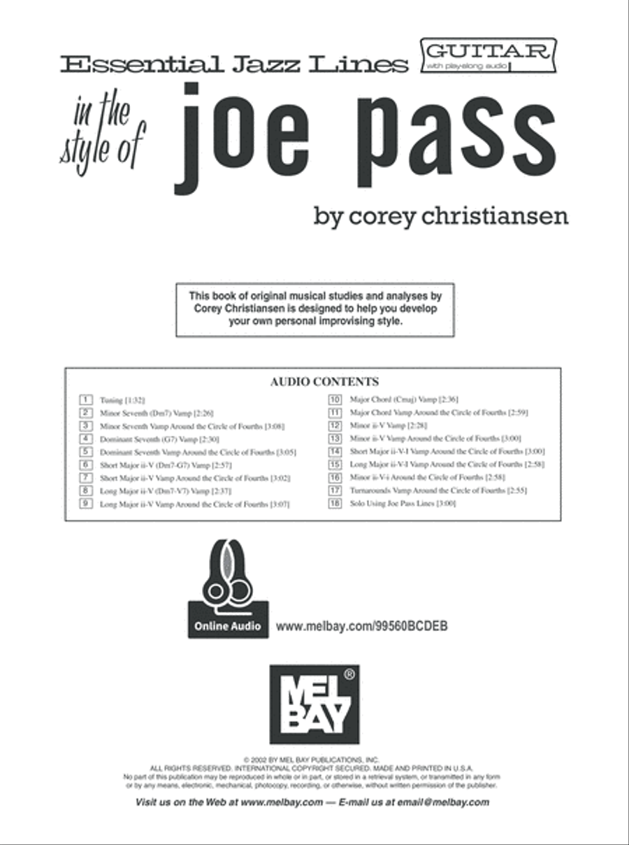 Essential Jazz Lines in the Style of Joe Pass - Guitar Edition Electric Guitar scores gallery preview page 2