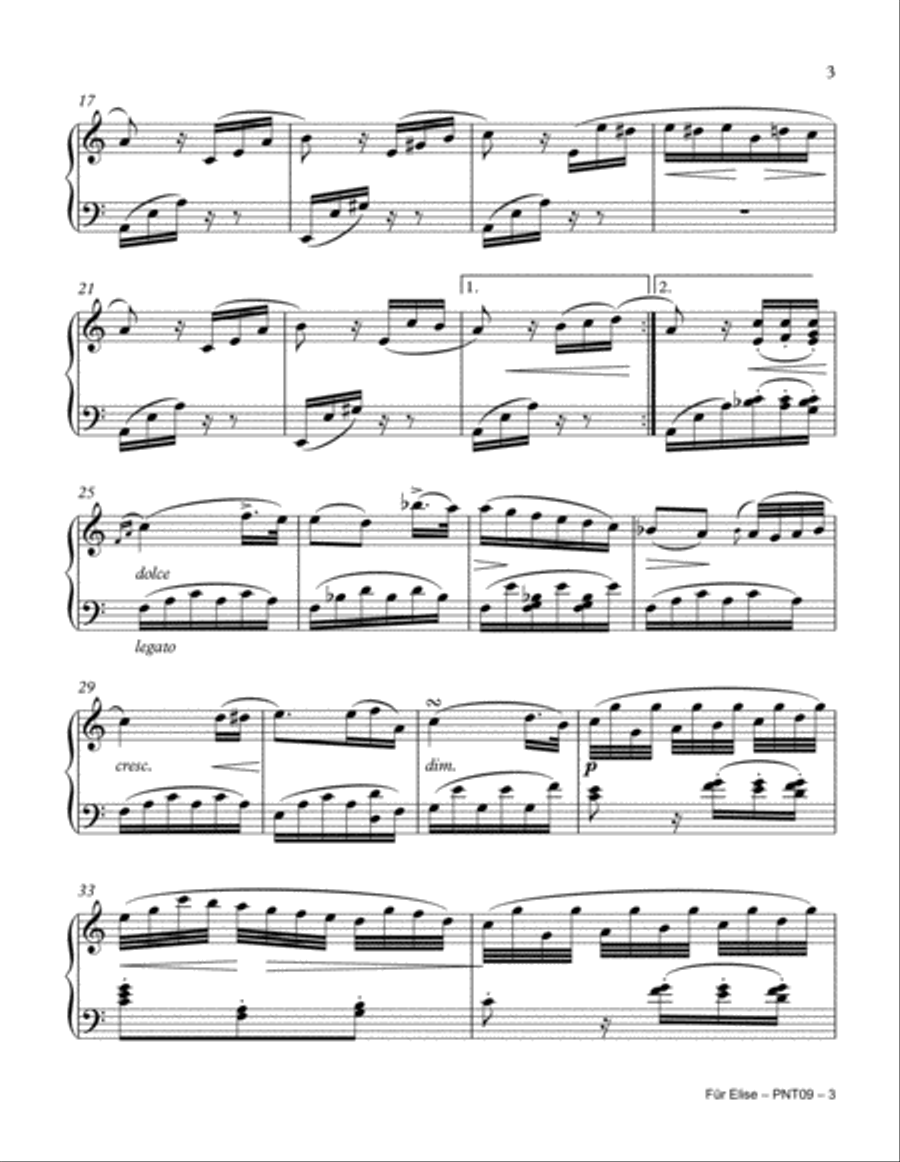 Fur Elise Small Ensemble scores gallery preview page 3