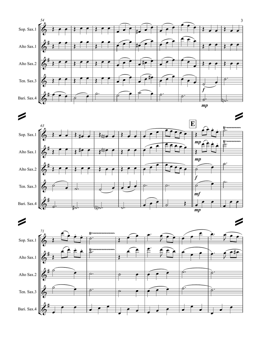 Edelweiss Saxophone Quartet scores gallery preview page 4