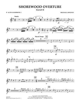 Shorewood Overture (for Multi-level Combined Bands) - Eb Alto Saxophone 2 (Level 3)
