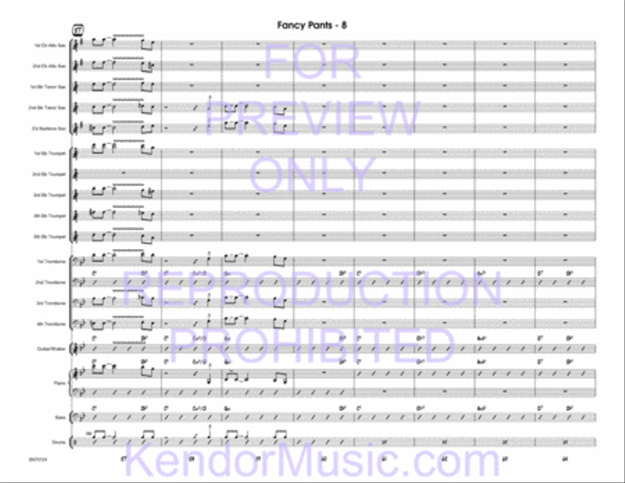 Fancy Pants (Full Score) Jazz Ensemble scores gallery preview page 9