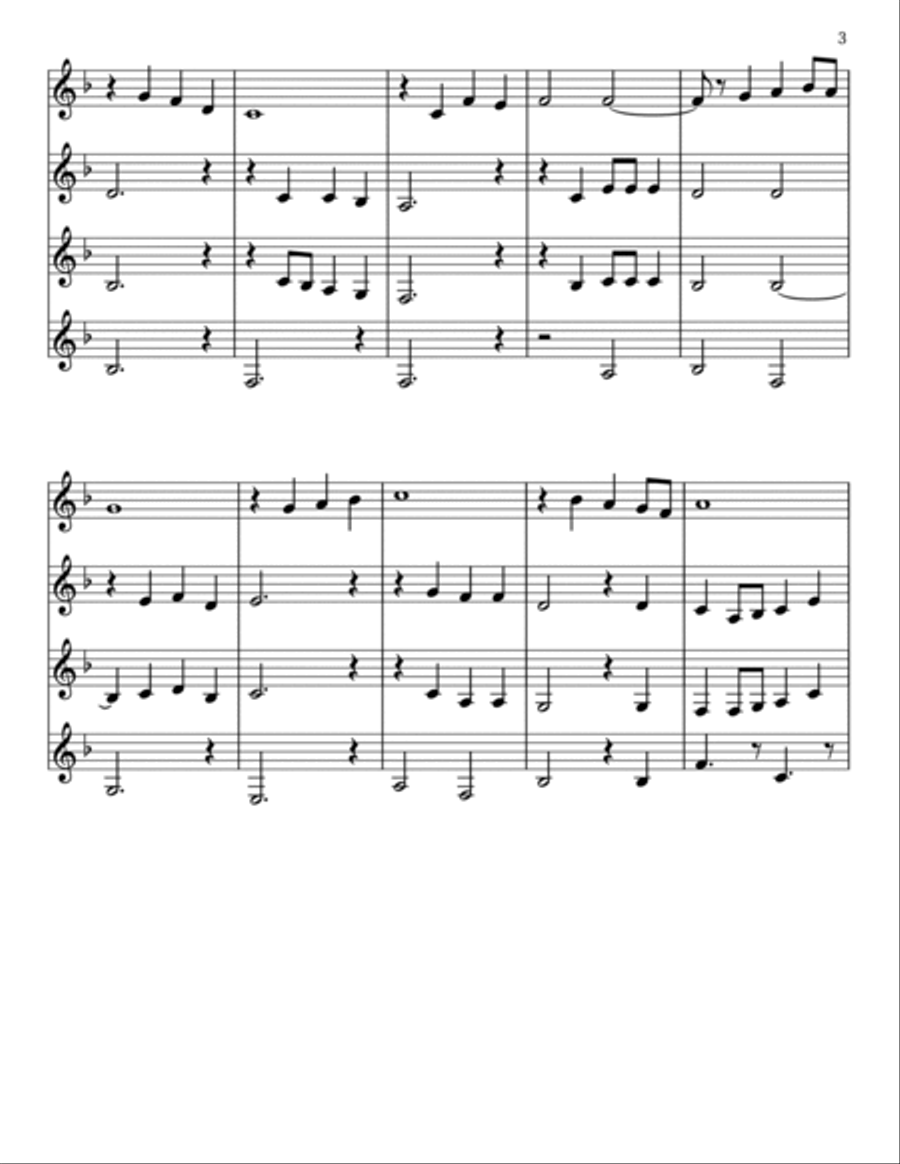 O Waly, Waly O Waly, Waly Bass Clarinet scores gallery preview page 3