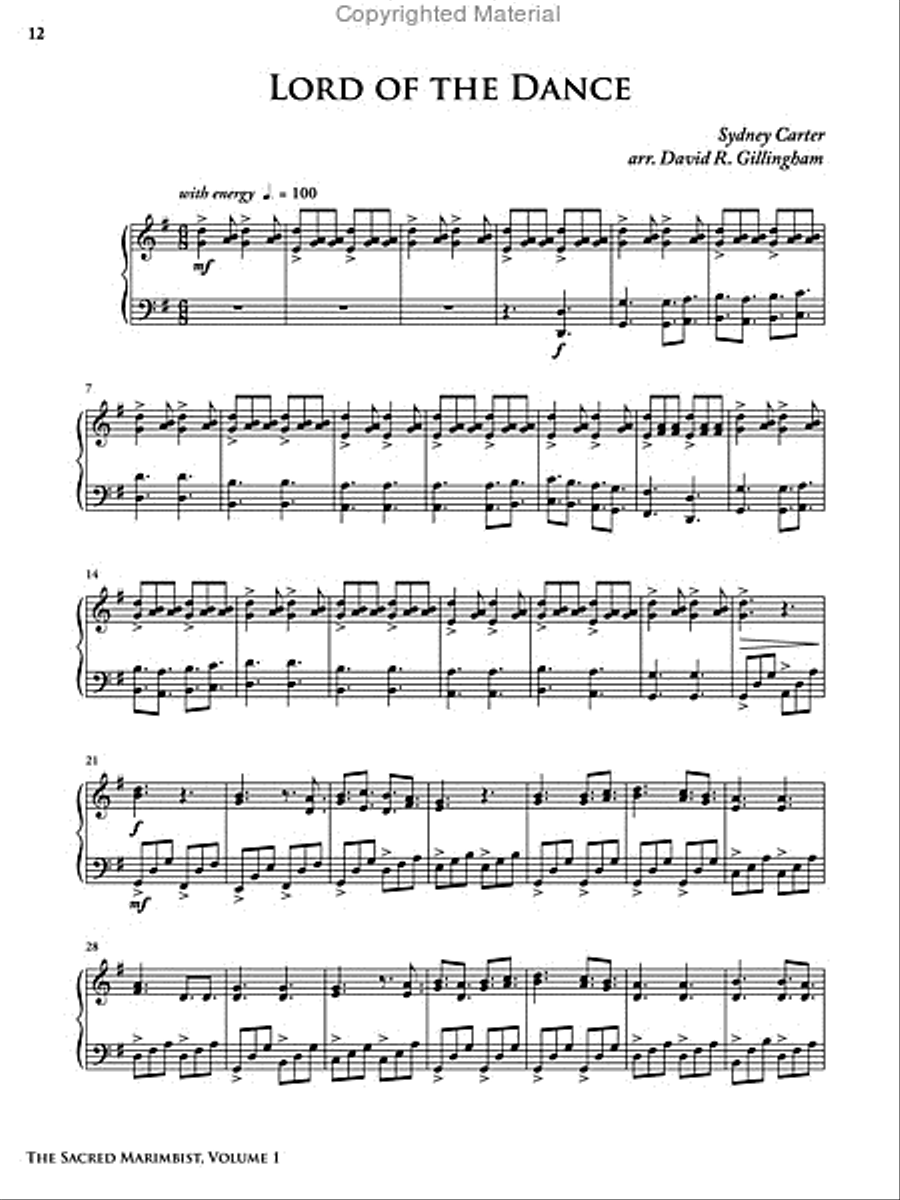 Sacred Marimbist, The (Volume 1) Percussion Ensemble scores gallery preview page 4