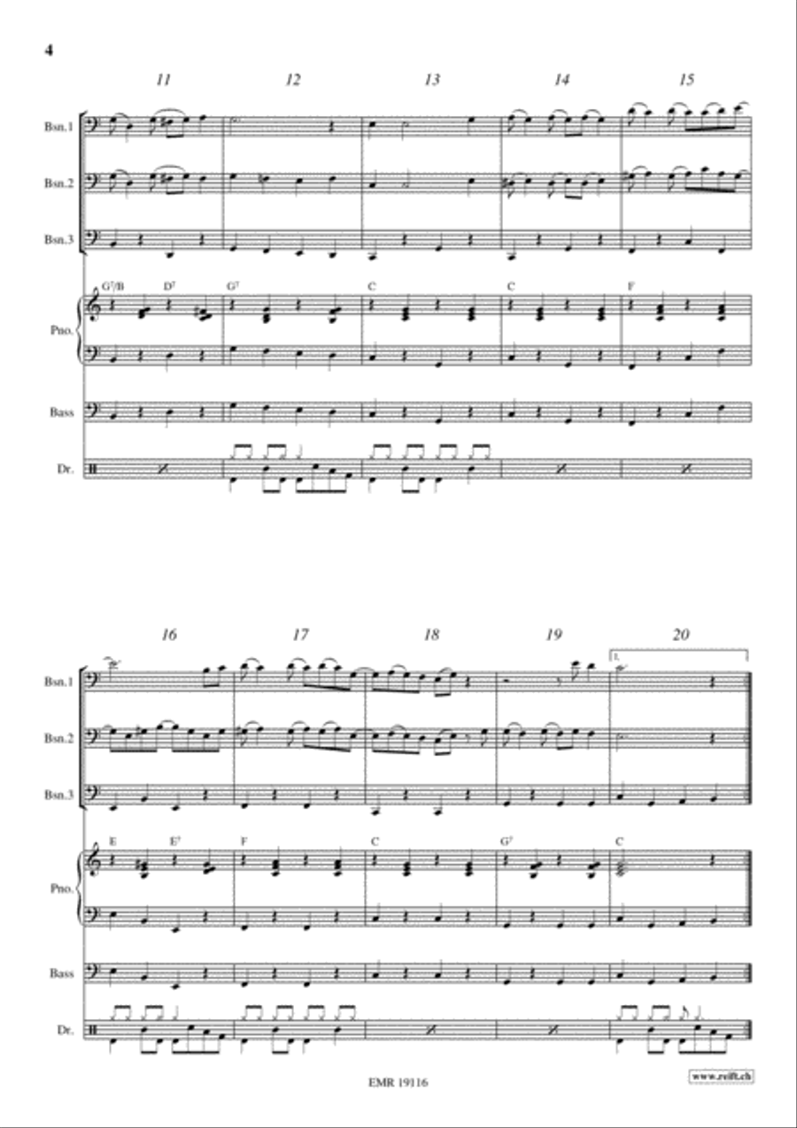 Easy Winners Bassoon scores gallery preview page 4