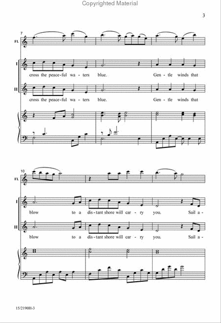 Sail On, Little Boat 2-Part scores gallery preview page 3