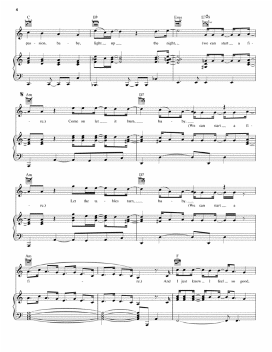 Start A Fire Start A Fire Easy Piano scores gallery preview page 4