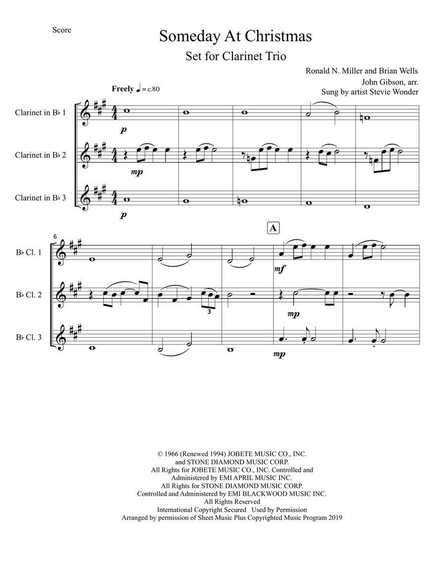Someday At Christmas Woodwind Trio scores gallery preview page 2