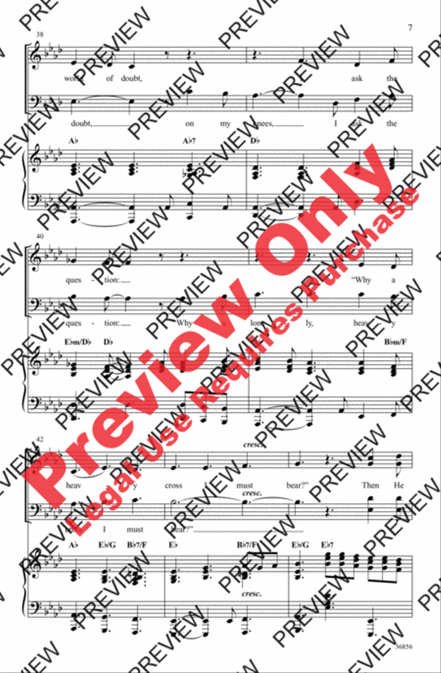 Known Only to Him 4-Part scores gallery preview page 7