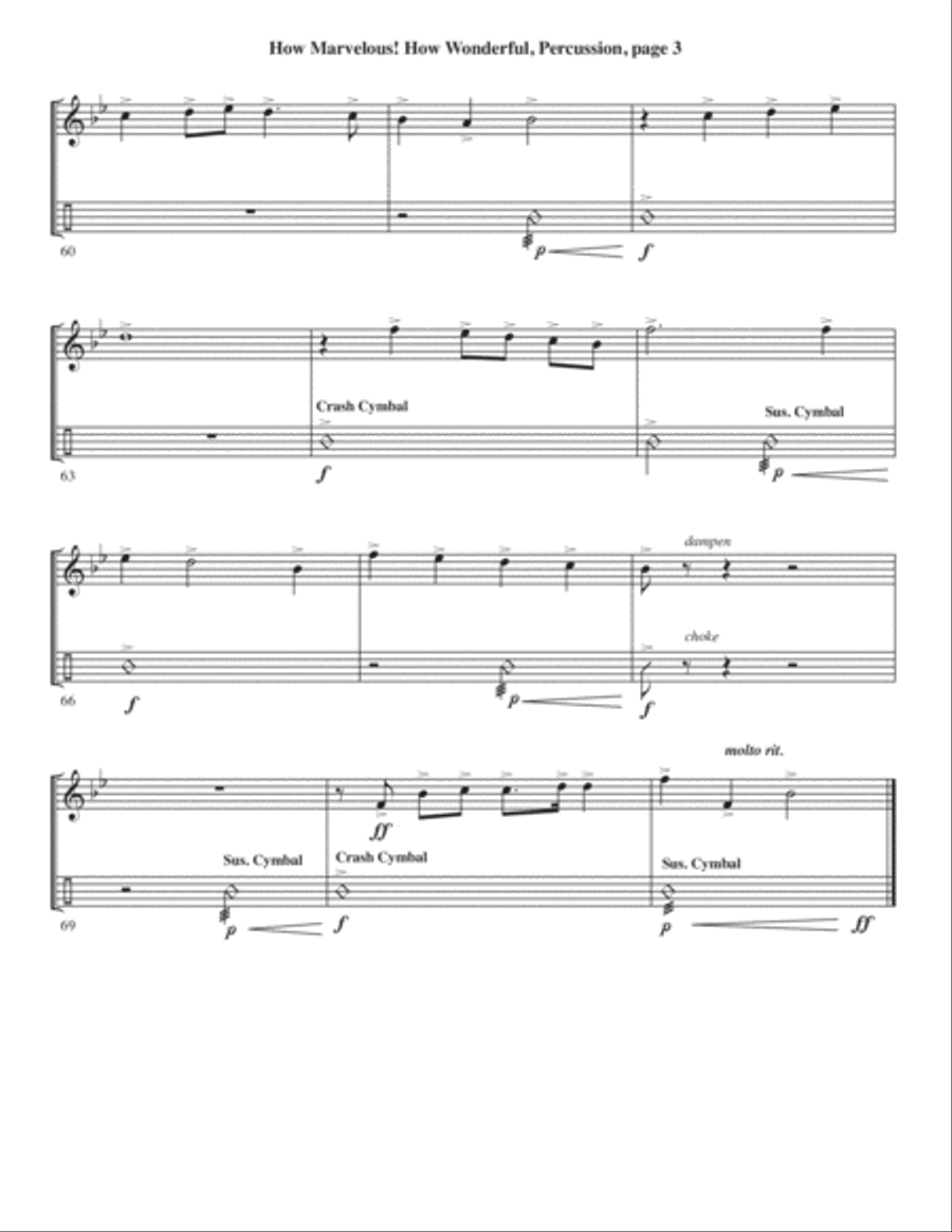 How Marvelous! How Wonderful! 4-Part scores gallery preview page 47