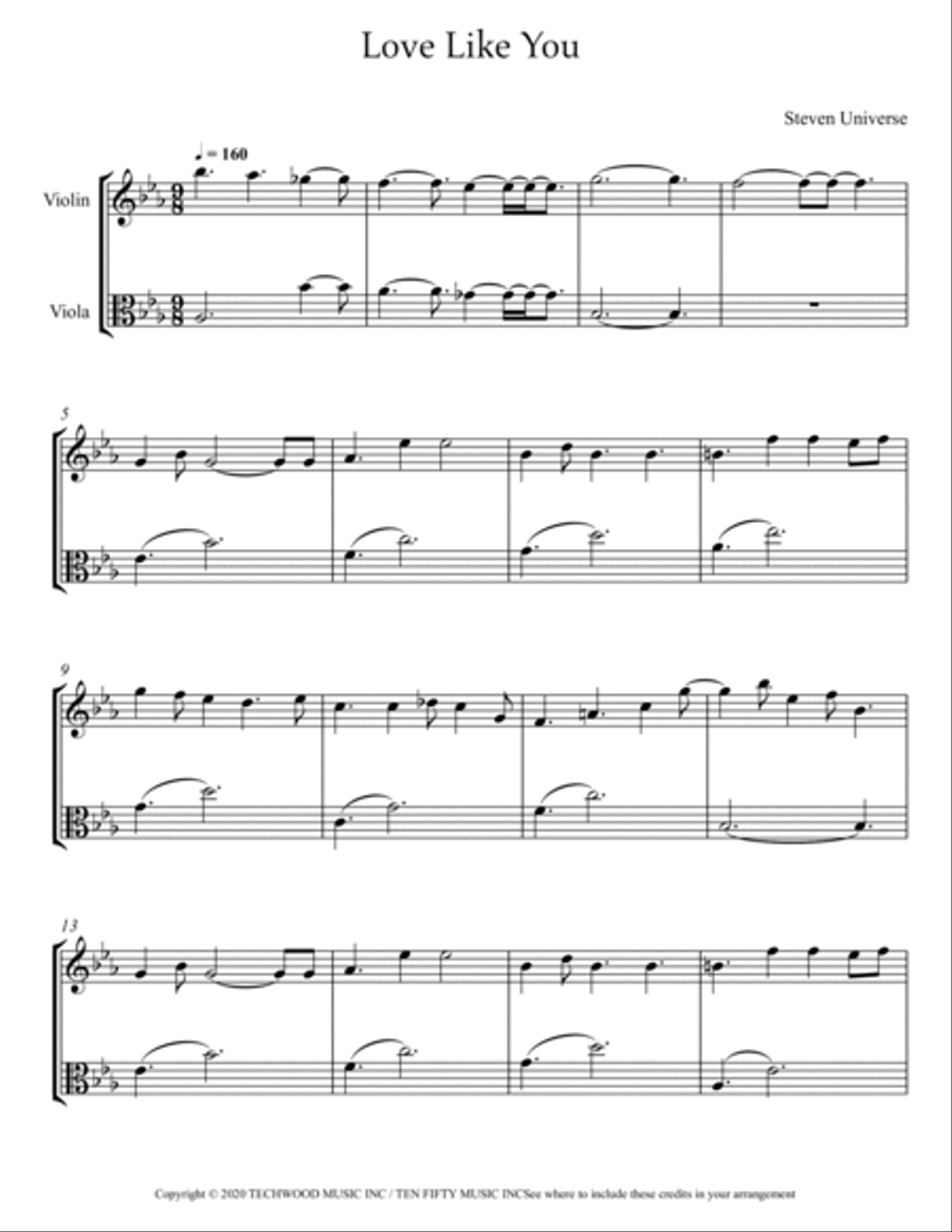 Love Like You (end Credits) String Duet scores gallery preview page 2