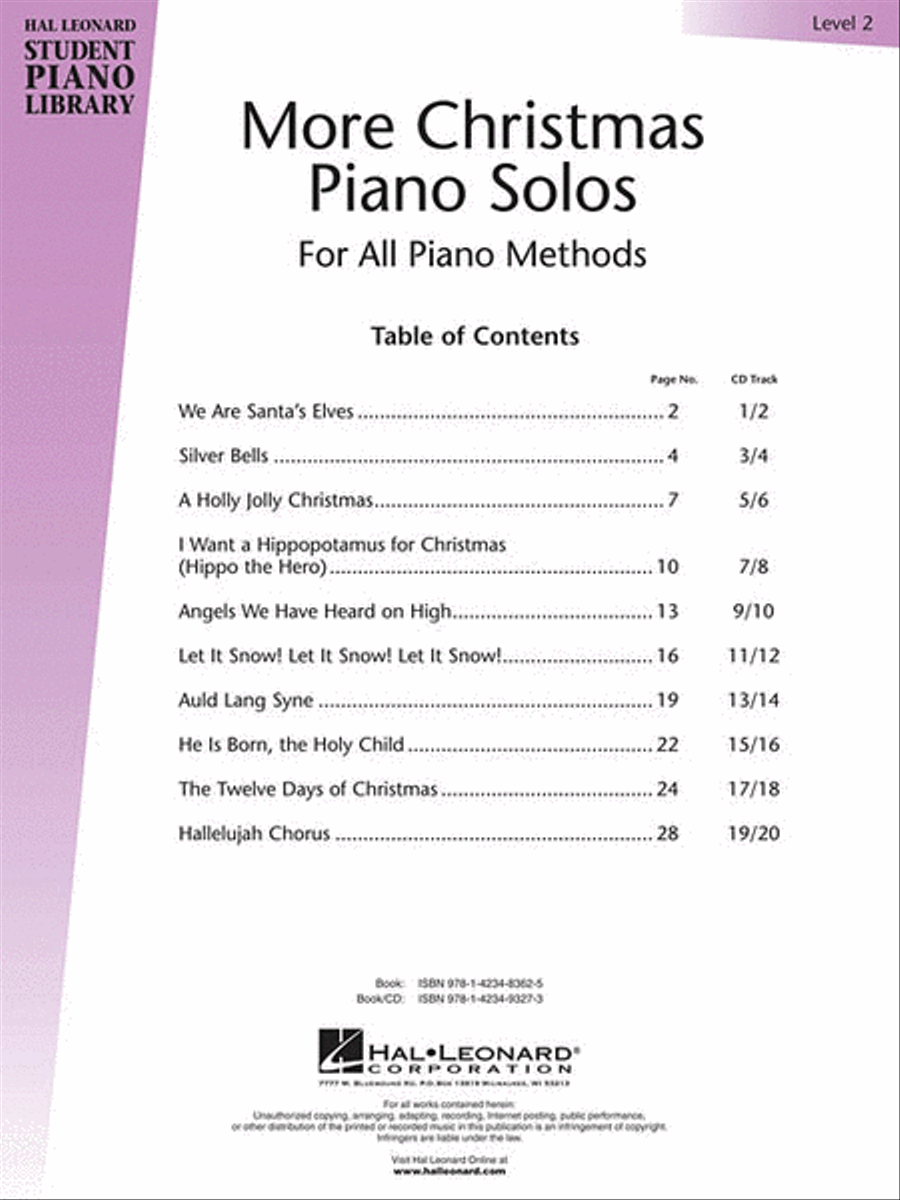 More Christmas Piano Solos - Level 2 image number null