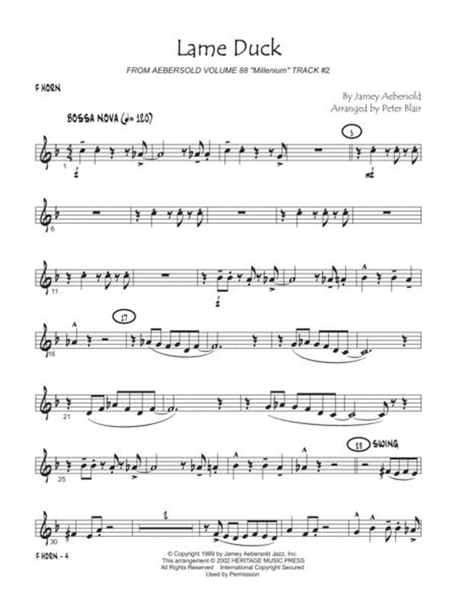 Aebersold Jazz Ensemble, Vol. 1 - F Horn