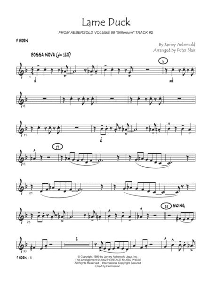 Aebersold Jazz Ensemble, Vol. 1 - F Horn Jazz Ensemble scores gallery preview page 4
