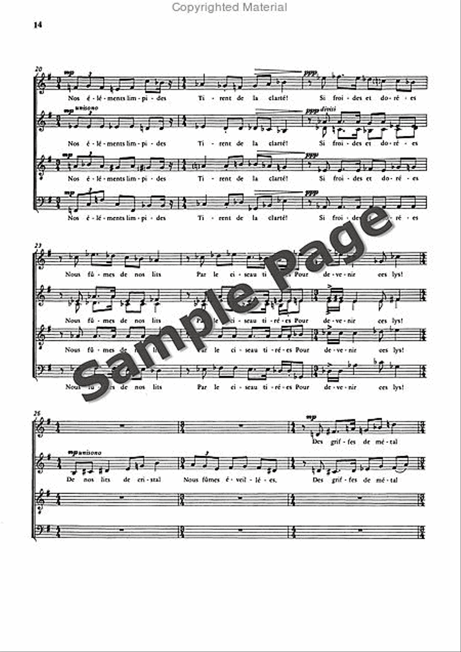 3 Poemes of Paul Valery SSAATTBB scores gallery preview page 15