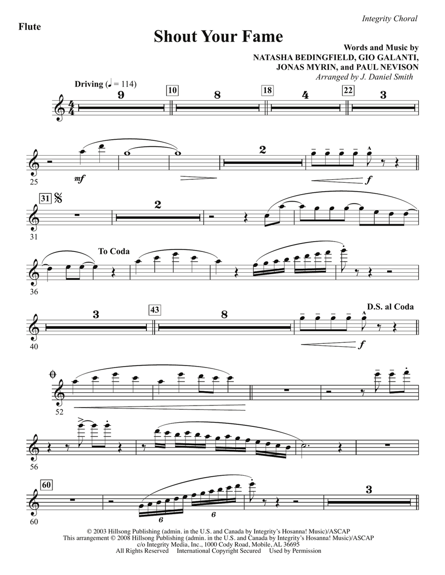 Shout Your Fame - Flute