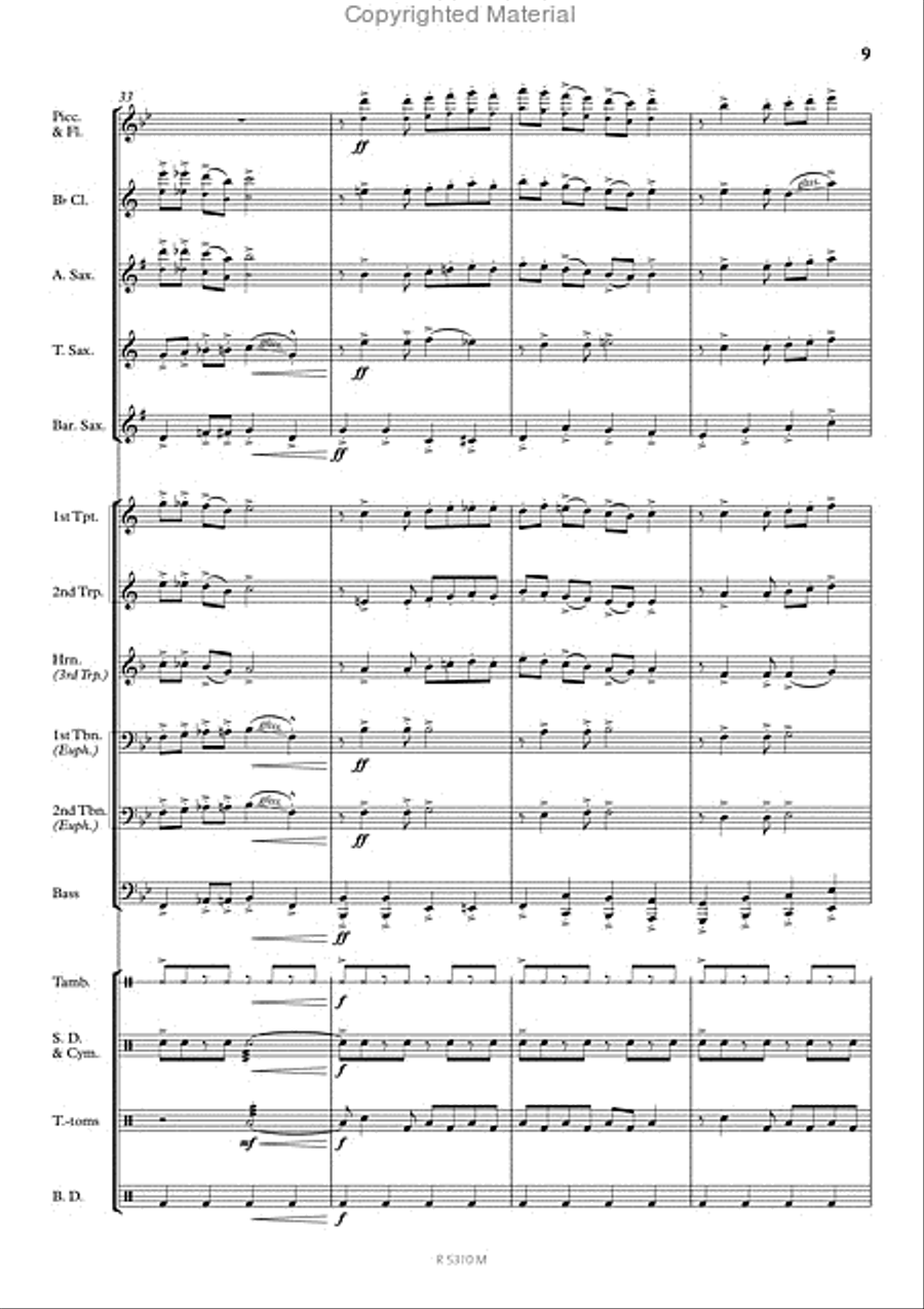 Danse de Rabbi Jacob Danse de Rabbi Jacob Marching Band scores gallery preview page 7