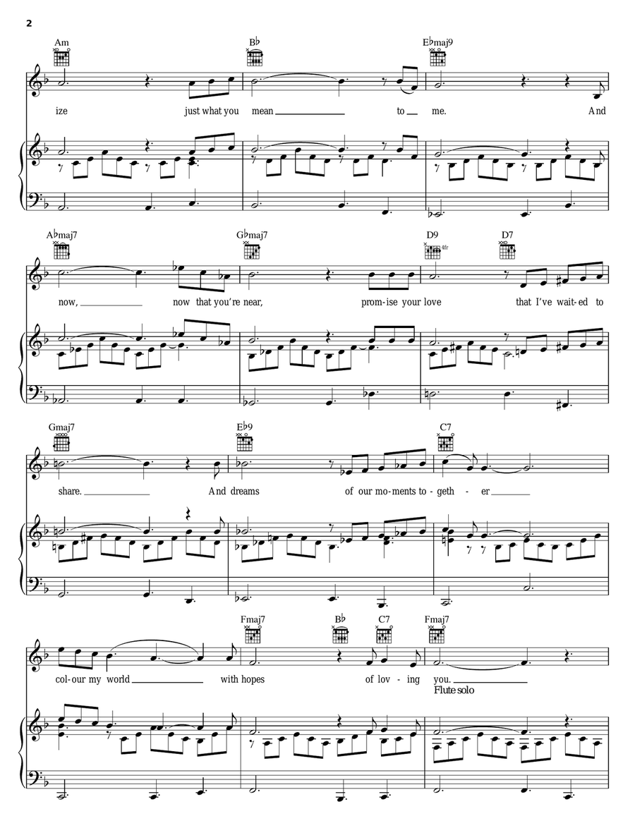 Colour My World Colour My World Piano, Vocal, Guitar scores gallery preview page 2