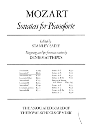 Book cover for Sonata in F, K. 280
