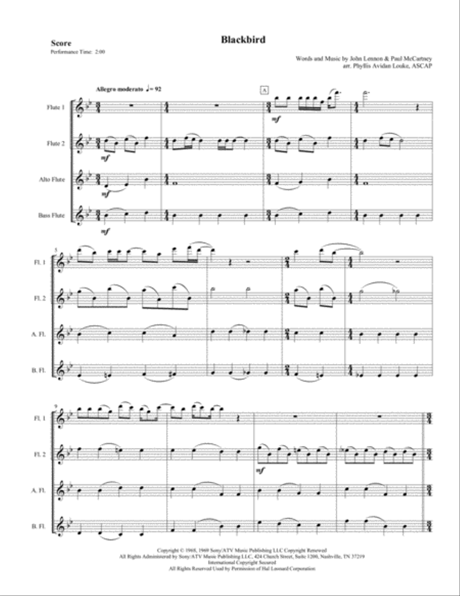 Blackbird Woodwind Ensemble scores gallery preview page 3