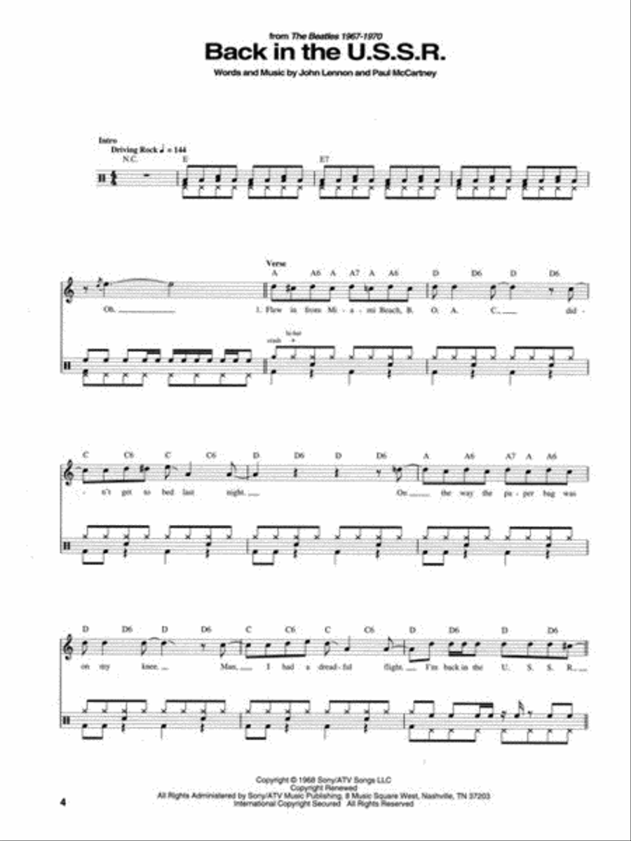 The Beatles Drum Collection Voice scores gallery preview page 4