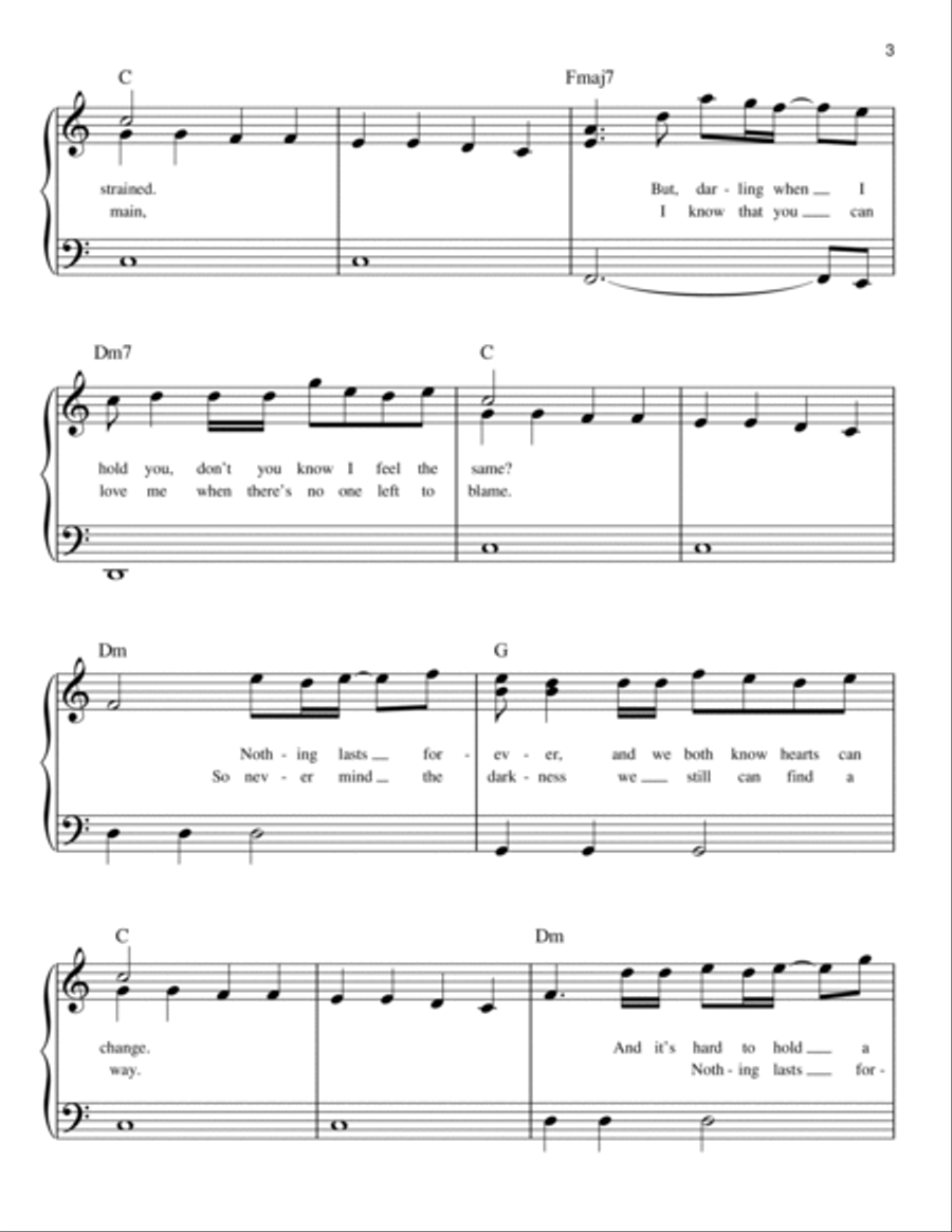 November Rain Easy Piano scores gallery preview page 3
