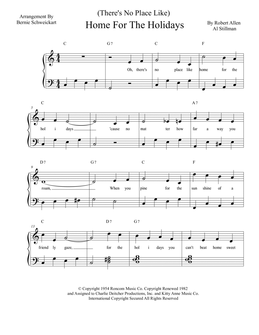 (there's No Place Like) Home For The Holidays A Cappella scores gallery preview page 1