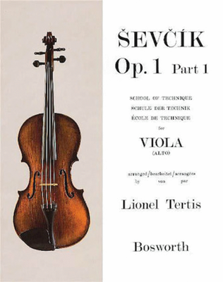 Book cover for Sevcik for Viola - Opus 1, Part 1