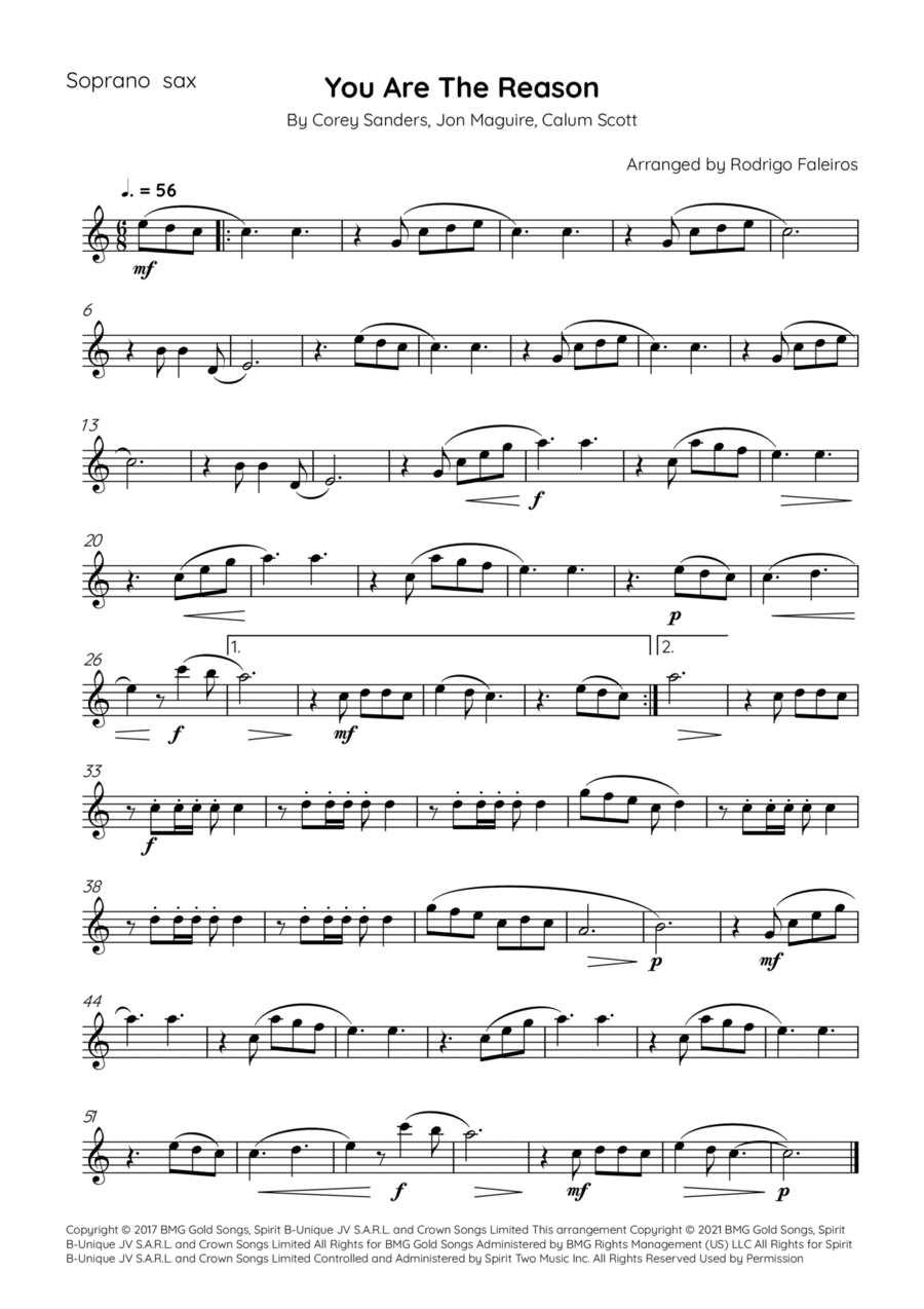 You Are The Reason Chamber Music scores gallery preview page 1