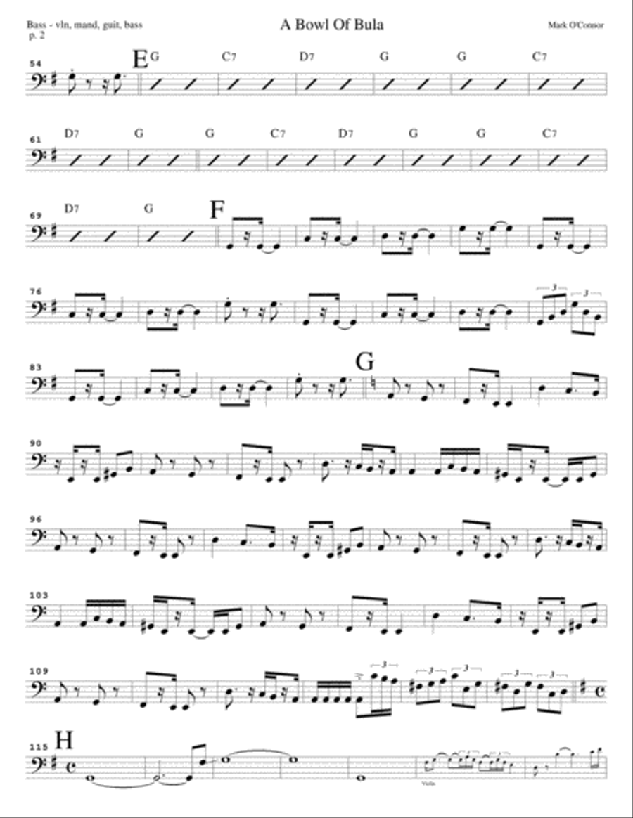 Thirty-Year Retrospective Collection (Bass Part – violin, mandolin, guitar, bass) Small Ensemble scores gallery preview page 5