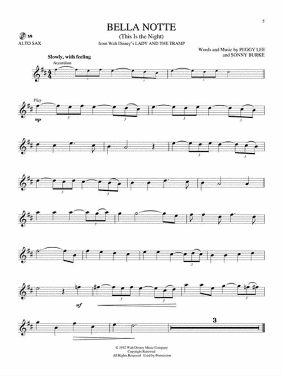 Disney Classics Alto Saxophone scores gallery preview page 4