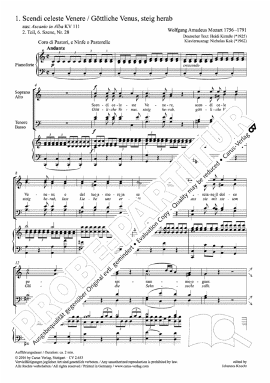 Choral collection Great Opera Choruses - Mozart * Haydn (choir & piano) Choir scores gallery preview page 12