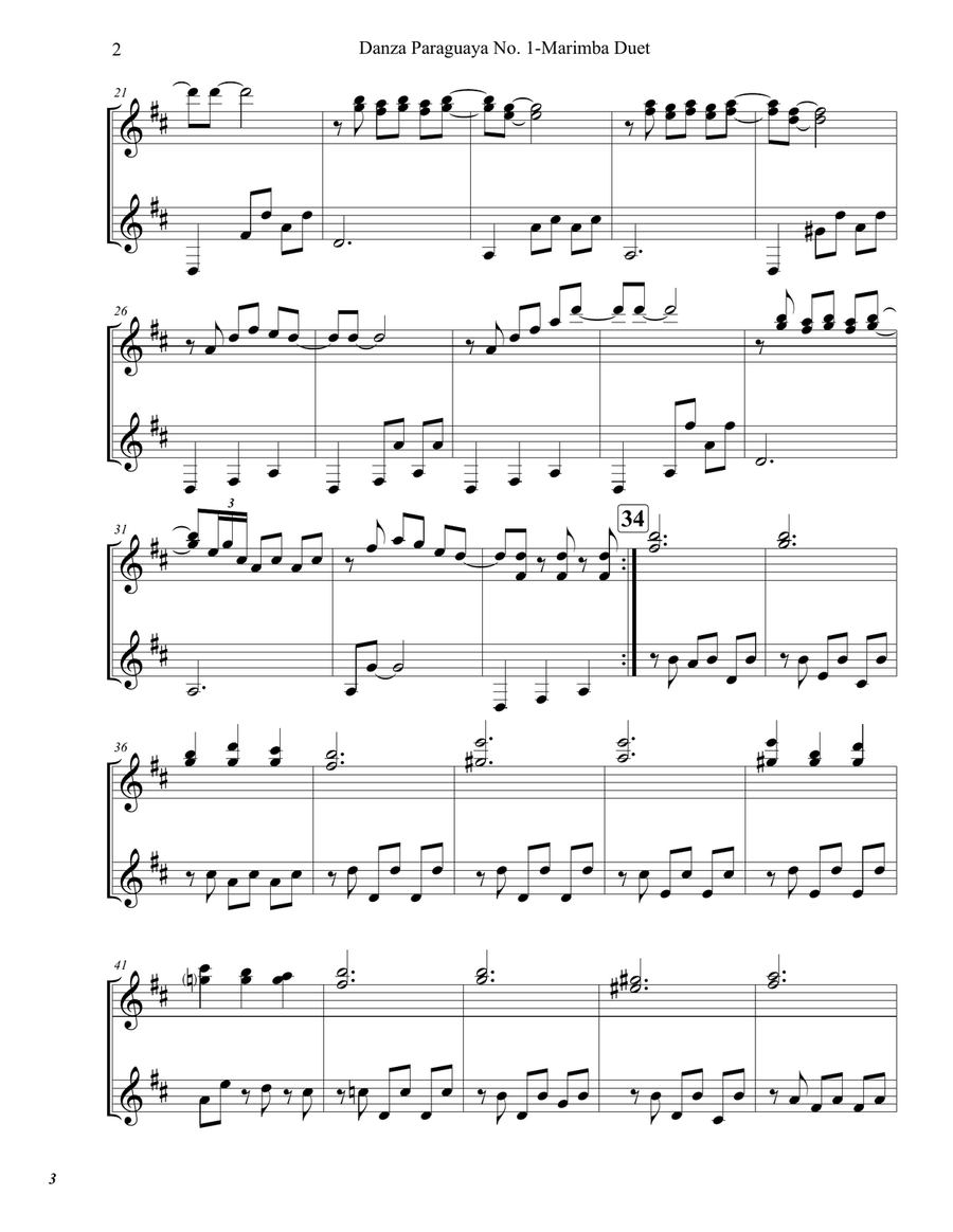 Danza Paraguaya No. 1 Danza Paraguaya No. 1 Chamber Music scores gallery preview page 5