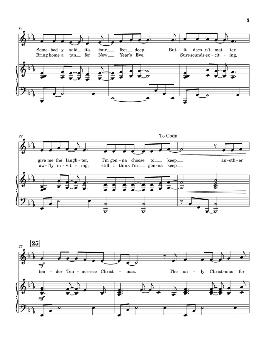 Tennessee Christmas Unison Choir scores gallery preview page 3
