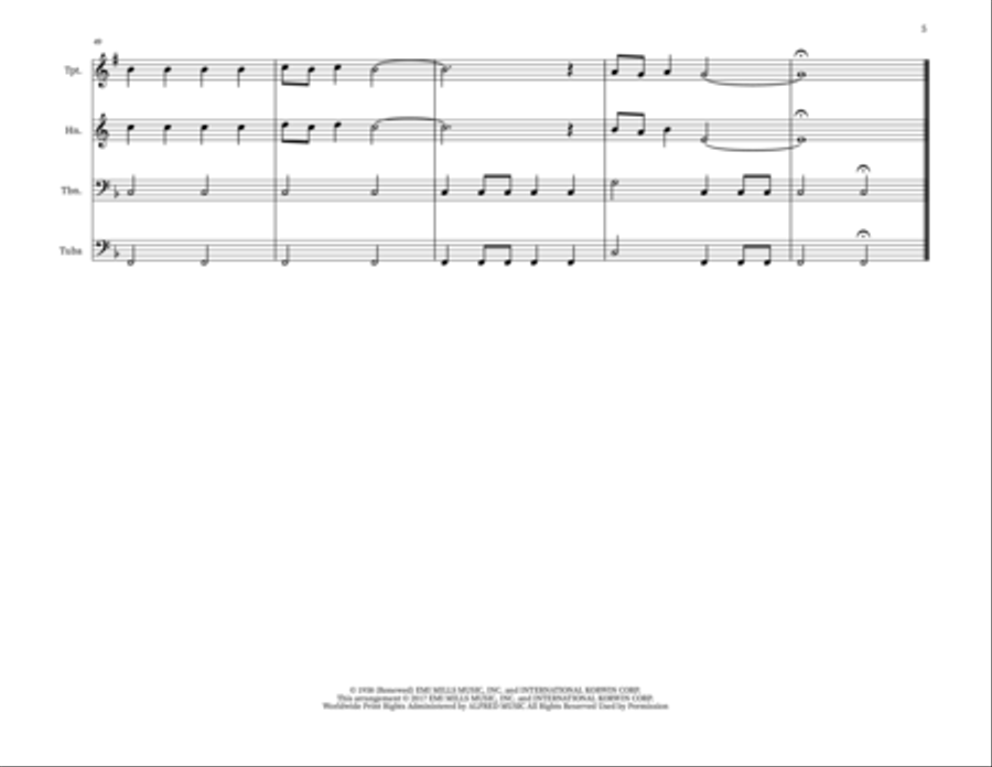 The Little Drummer Boy Small Ensemble scores gallery preview page 5