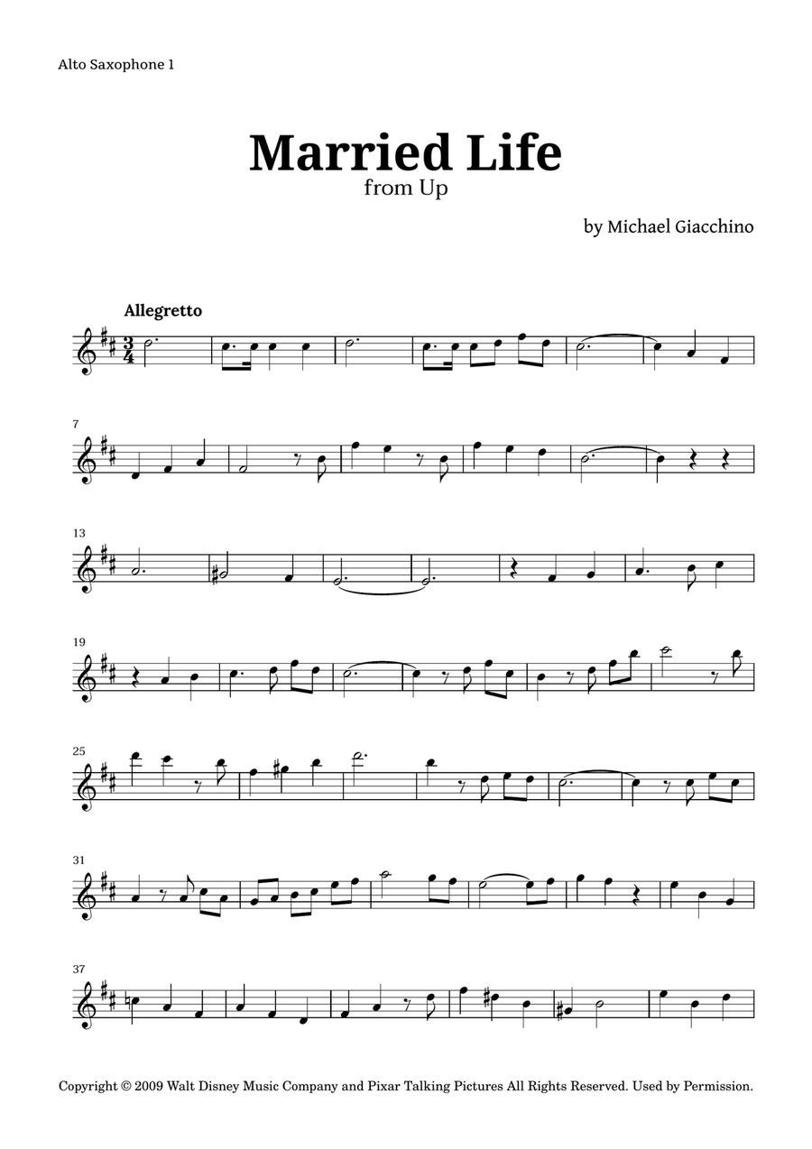 Married Life Woodwind Duet scores gallery preview page 4