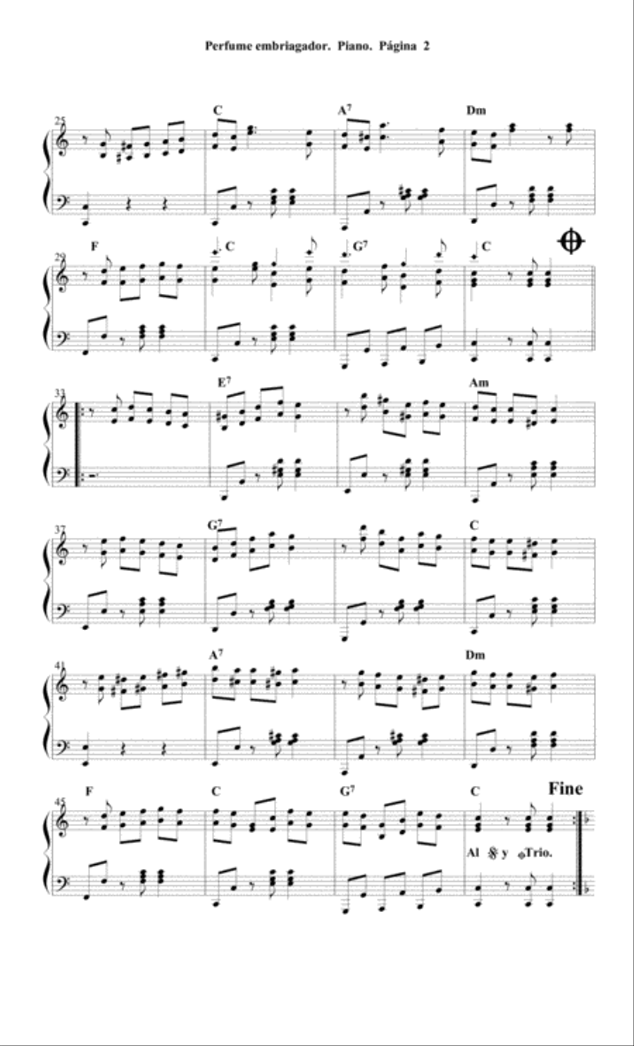 Perfume embriagador. Pasillo instrumental por Terig Tucci Piano Solo scores gallery preview page 2