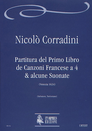 Book cover for Partitura del Primo Libro de Canzoni Francese a 4 & alcune Suonate (Venezia 1624)