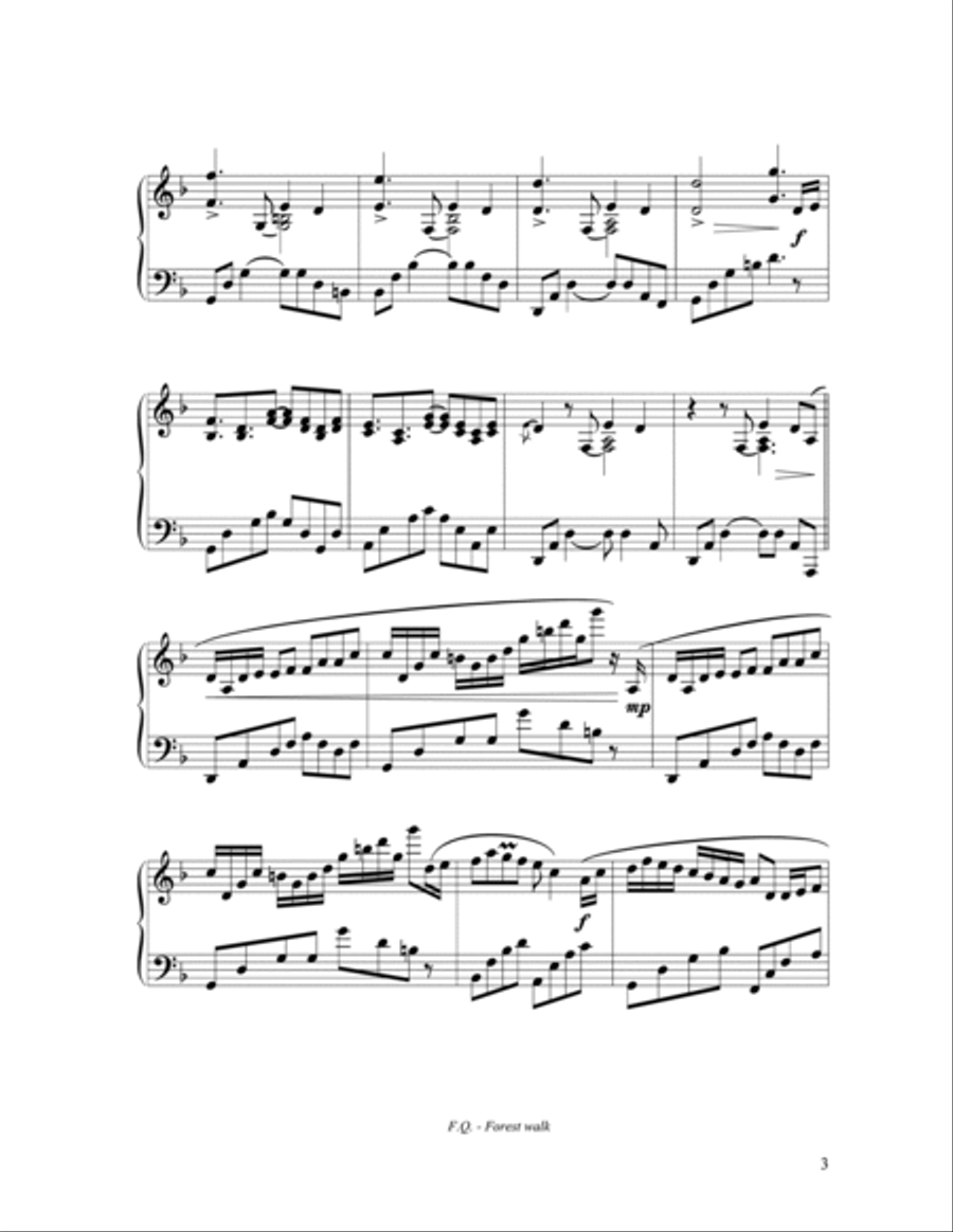 Forest walk Forest walk Piano Solo scores gallery preview page 4